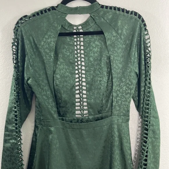 Free People Sun Stars Open Back Laced Braided Mini Dress Holiday